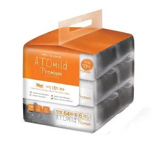 아토마일드 프리미엄 물티슈 캡형 64매 6입