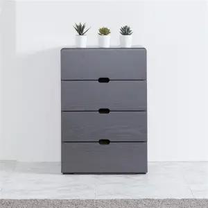 우아미가구 오인 미니 4단 서랍장 그레이