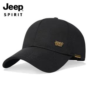 JEEP SPIRIT 가을 겨울 두꺼운 야구모자 남성 골드 로고 캡모자