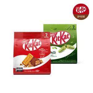 [즉할10%+5%+사은품]네슬레 킷캣 초콜릿 그린티(7개입)+로투스(7개입)