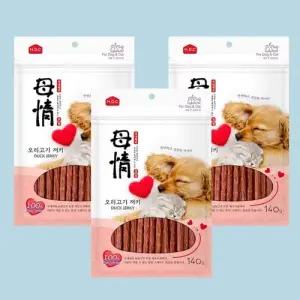아스쿠 모정 오리져키 140g x 3개 애견간식 강아지간식