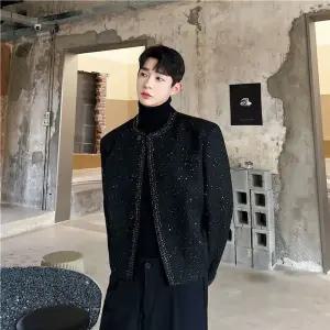남성 지금딱 정장 자켓 봄가을 가벼운 럭셔리 아우터 패션 트위드 슈트 시크 함 힛템