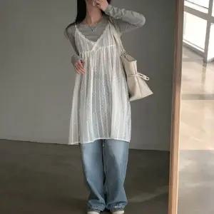 LMO 귀여운베이직 심플룩 우먼 비침소재 레이어링 뷔스티에