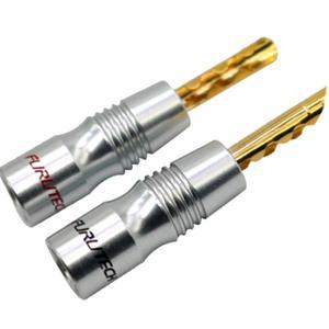 Furutech 바나나 플러그 나사 잠금, 24K 금도금 HiFi 오디오 어댑터, 앰프 스피커 커넥터, 4 개