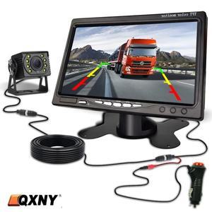 퀸더 트럭 후방 카메라 24V 자동차  HD 7인치 LCD 모니터 DVD 디스플레이 RV 밴 픽업 캠퍼 버스 주차