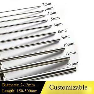 2mm 3mm 5mm 6mm 8mm 10mm 12mm 직경 선형 샤프트 공예 스틸 모델용 도구 재료 DIY 선반 바 솔리드 스테인리스 봉 원형
