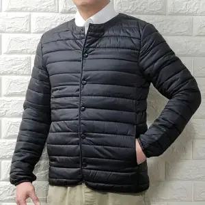 남성 이너용 경량패딩 초경량점퍼 라운드넥 겨울작업복