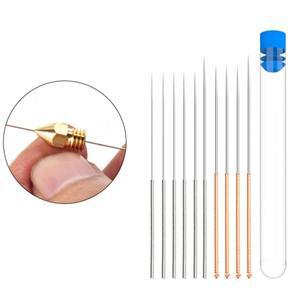 10 Pcs 3D 프린터 스테인레스 스틸 노즐 청소 바늘 도구 V6 MK8 용 0.15mm 0.2mm 0.25mm 0.3mm 0.35mm 0.4m