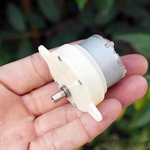 마이크로 500 금속 브러시 모터 저속 대형 토크 플라스틱 기어박스 스테이지 라이트 DC 5V 150-180RPM