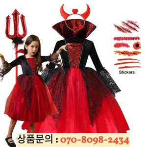 여자아이 우아한 뱀파이어 공주 의상 어린이 할로윈 파티 및 테마 행사에 완벽한