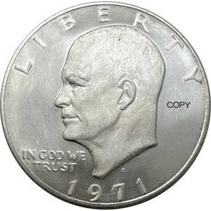 기념 주화 코인 미국 미국 1971 S Liberty In God We Trust 미국 1 달러 대통령 이케오나이슨 커프로니켈 은도금 복사 동전