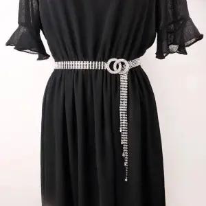 여성 큐빅 슬림벨트 원피스 체인 허리띠 장식 악세서리 포인트 패션벨트