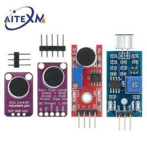 사운드 센서 모듈 제어 MAX4466 MAX9814 스위치 감지 휘슬 Arduino 용 마이크 증폭기