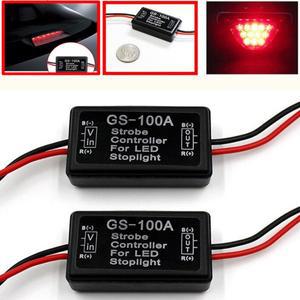GS-100A 플래시 스트로브 컨트롤러 점멸기 모듈, 자동차 LED 브레이크 스톱 라이트 램프, 12V, 1PC