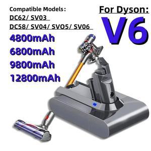 다이슨 진공 청소기 로봇 배터리, V6 DC62 SV03 SV09 DC58 에 적합, 대용량 21.6V, 4.8Ah 6.8Ah 9.8Ah 12.8Ah