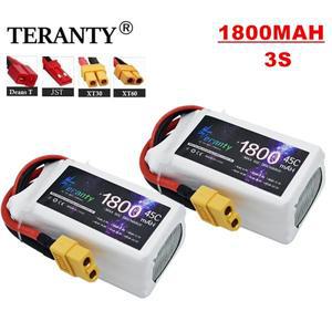 TERANTY 3S Lipo 배터리 11.1V 1800MAH 45C RC 자동차 FPV 드론 보트 원격 제어 장난감 충전식 Bateria
