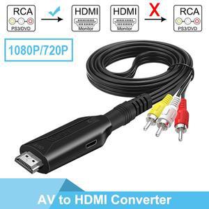 AV-HDMI 변환기 1080P 720P 셋톱박스 컴퓨터-TV 케이블 3색 RCA 수 길이 1m3.2ft