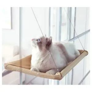 고양이 부착형 윈도우 해먹 침대 일광욕 낮잠 베이지 (WD860E1)