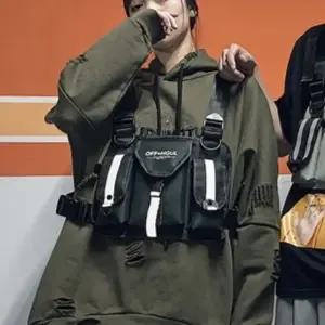 테크웨어스포츠체스트백반사블랙사이클조끼가방