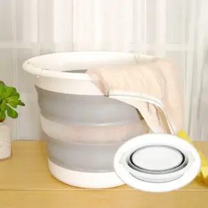 접이식 실리콘 바스켓 세탁 바구니 다용도 수납 용기 여행용 세차 야외