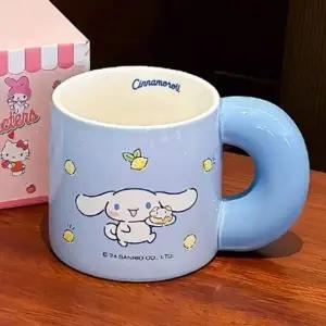 산리오 시나모롤 데일리 손잡이 도넛 클래식 머그컵