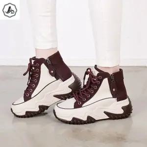 [애슬릿] 키높이 단화 스니커즈 레이스업 앵클 쿠션 발 편한