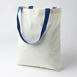 [라일리] Rly 캔버스 캔버스백 무지 블루 35cm 자수 보조