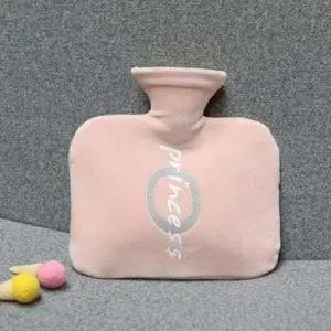 보온 물주머니 핑크 800ml 레터링 고무핫팩 온수팩