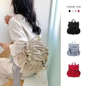 포올 셔링 스트링 백팩 여행가방 대학생 직장인 데일리 가벼운백팩 나일론 가방 FA3021 4color