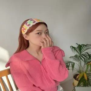프리미엄 빈티지 뜨개 니트 머리띠