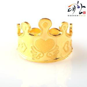 순금 하트 왕관 돌반지 1.875g 아기 조카 첫돌 백일 돌잔치 선물