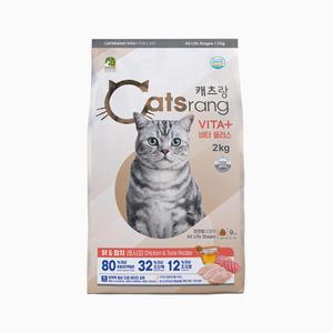 캐츠랑 전연령 비타플러스 2kg 헤어볼관리 고양이 사료