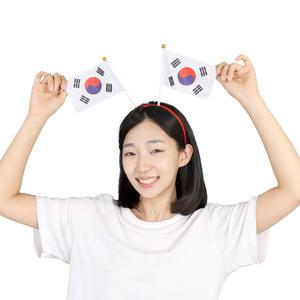 태극기(양쪽)머리띠 축구 응원 도구 용품