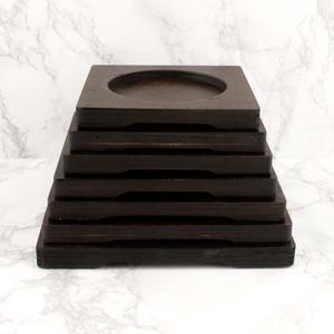 월넛 사각받침 뚝배기 냄비 솥받침 돌솥 나무 원목받침대 된장찌개 김치찌개 목받침