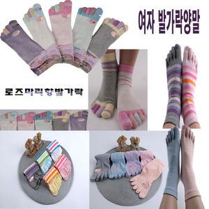 여자 숙녀 패션 발가락양말(10족-1박스)