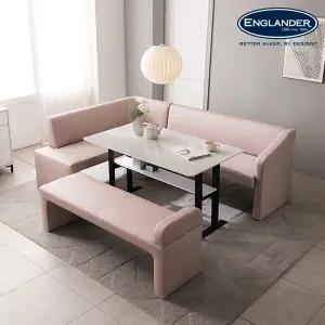 라움 통세라믹 4인용 리빙다이닝 식탁세트(3인소파+코너형소파)