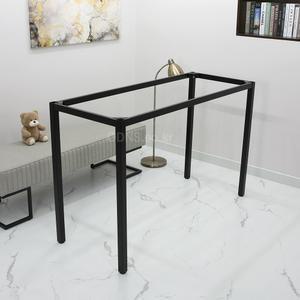 T16065h 높이950mm 블랙40각 철재 키높이 테이블발통 1600 x 650