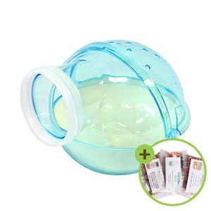 소동물 목욕통 (중) Y23 블루 햄스터 화장실 터널연결 플라스틱 재질의 귀여운 목욕