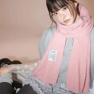 갤러리아 울터치 니트 머플러 핑크
