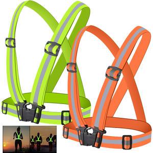 DFANO 간편착용 안전한 X반도 밴드형 고탄성 반사 조끼 운동 야간작업