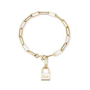 [도로시] 14k 러브락 클립 체인 팔찌