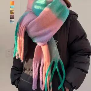 [퀸이즈][퀸이즈] 리누 파스텔 컬러 체크 니트 머플러