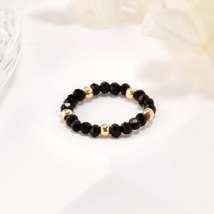 [골드팡] 블랙소르베 골든볼 비즈반지