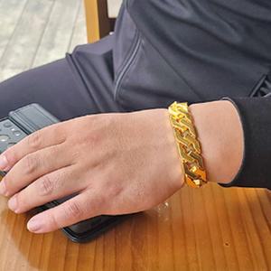 남자 가짜금팔찌 골드 도금팔찌 18k 선물용액세서리