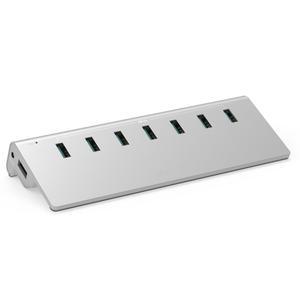넥스트유 유전원USB3.0 7포트 알류미늄 스탠드형 허브 NEXT-327U3