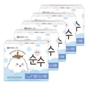 좋은느낌 순수 울트라 슬림 날개 대형 16개 x 5팩