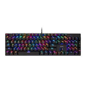 Coms USB 게이밍 기계식 키보드 녹축 RGB 104키 JD386
