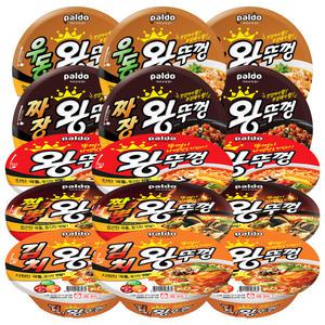 왕뚜껑 5종 혼합 15개 (오리지날+짬뽕+김치+우동+짜장 각 3개)