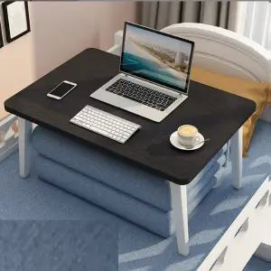 더뉴커머스 튼튼한 접이식 베드 테이블, 블랙