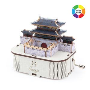 3D목재퍼즐 수동오르골 전주 풍남문